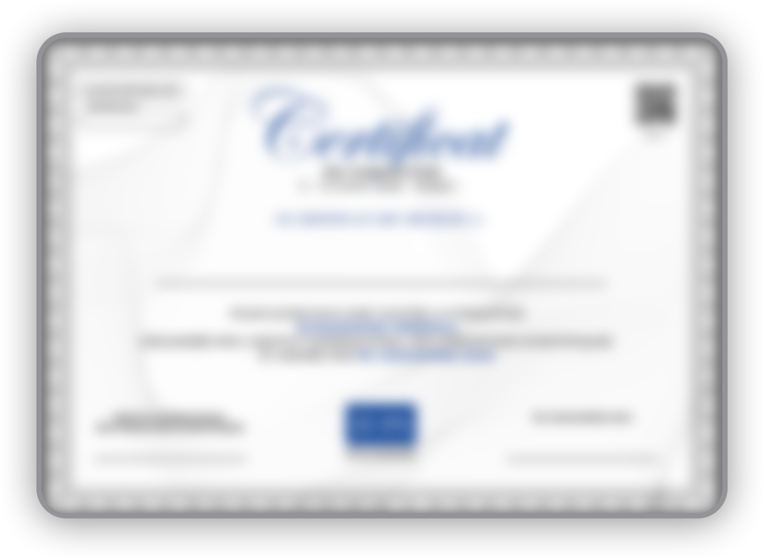 Certificat IIFS